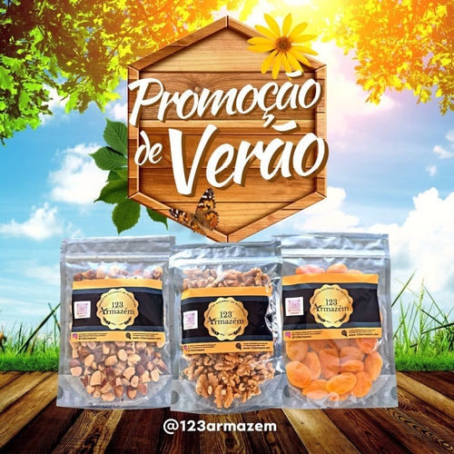 Imagem 2 de 8 de Combo Damasco, Castanha Do Pará E Nozes 750g