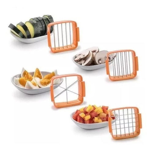 Rebanador Cortador Frutas Verduras 7 Piezas 5 En 1 De Mano
