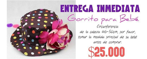 Sombrero Gorro Accesorio Para Bebé Niña Promoción