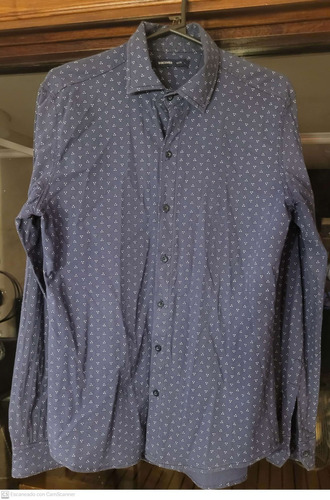 Camisa Azul Hombre Manga Larga Boicover Talle L