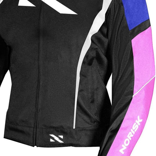 Imagem 3 de 5 de Jaqueta Norisk Nr-01 Lady Feminina Preta/rosa/branca