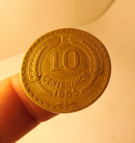 Moneda 10 Centesimos. Chile 1965