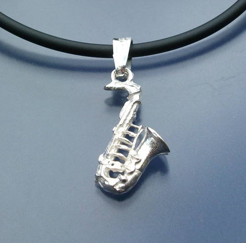 Dije Instrumentos Musicales Saxfon En Plata Ley.925