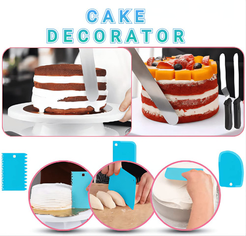 Set Decoracion 92 Piezas / Kit Pasteleria Reposteria Tortas