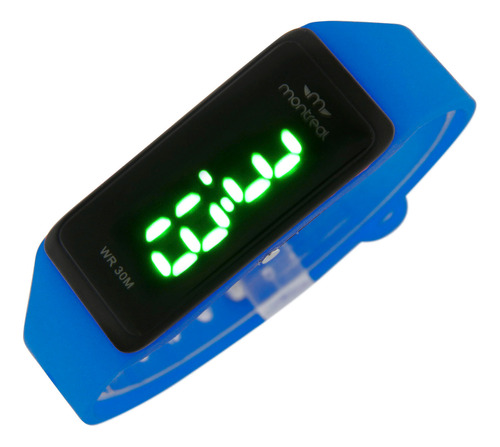 Reloj Montreal Mujer Ml1668 Digital Luz Led Malla Silicona