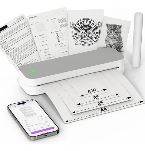 Impressora Portátil ABLEMARK A4 e A5 com Bluetooth Para Casa e Escritório
