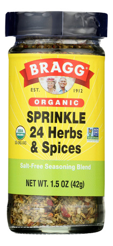 Especias Organicas Para Espolvorear De Bragg (24 hierbas Y E