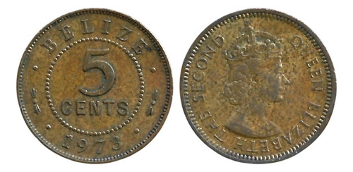 Belice 5 Cents 1973 Bz#01 (Usado)