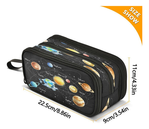 Alaza Galaxy Solar System Planet Estuche Para Lápices, Estu
