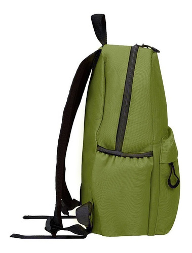 Imagen 5 de 9 de Mochila Lisa Escolar Bolsillo Frente C/cierre | Giveaway