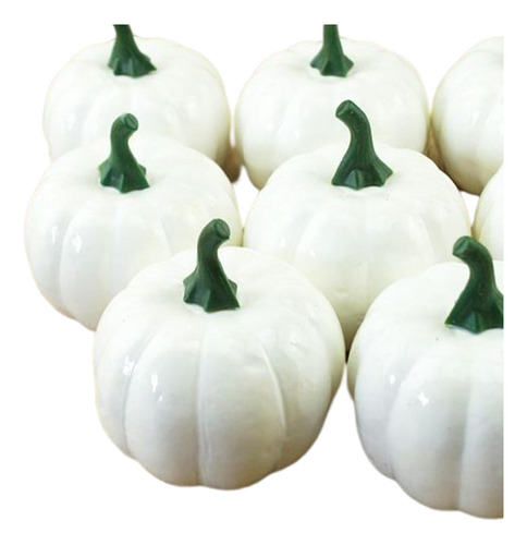5 X 8 Uds. De Calabazas Artificiales Blancas, Manualidades