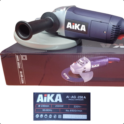 Esmerilhadeira Angular 9 Aika 2000w 6500rpm Ai-ag-230a 220v