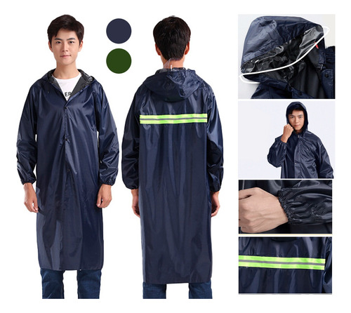 Poncho Resistente Impermeable Pvc Capa Para La Lluvia 