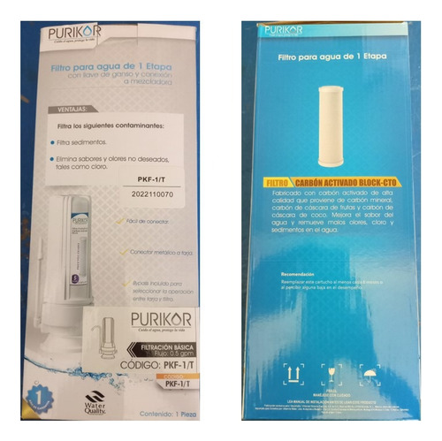 Sistema De Filtracion Purikor 1 Etapa Pkf-1 Filtro Para Agua