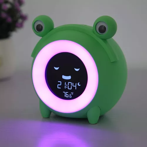 Reloj Despertador Infantil Con Temperatura Y Luz Nocturna