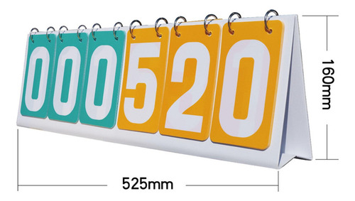 Flip Placar Mesa Flip Placar 6 Dígitos Portátil
