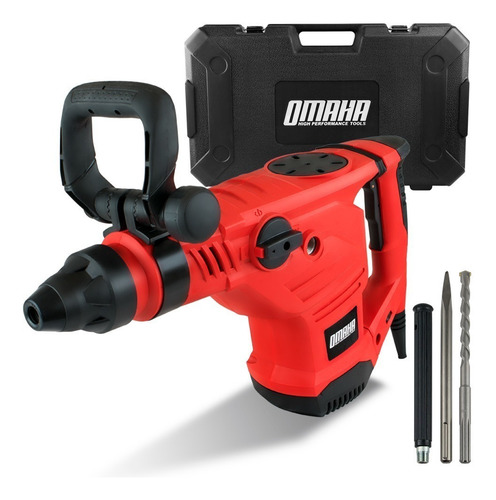 Imagen 2 de 4 de Rotomartillo Omaha RM-50MAX rojo frecuencia de 50Hz con 1600W de potencia 220V-230V