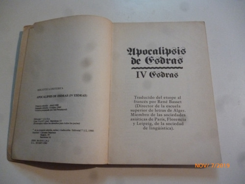Apocalipsis De Esdras.iv Esdras