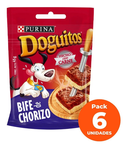 Snack Para Perros Doguitos Bife De Chorizo - Pack 6 Und