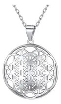Comprar Collar Mujer 925 Plata De Flor De La Vida Geometría Sagrada