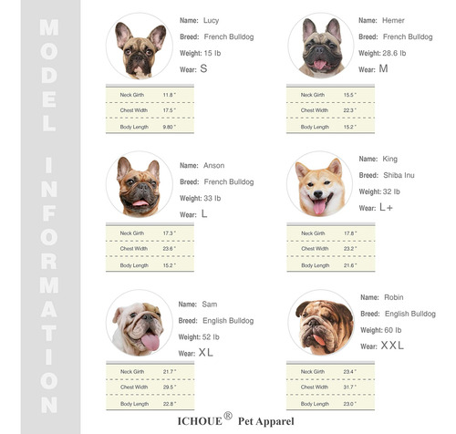 Ropa De Pug De Ichoue Para Perros Medianos Cachorros Pequeño