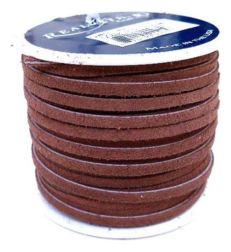 Encaje Cordones Piel De Ante Café Oscuro 25 yard Spool