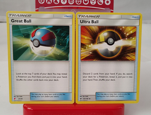 Ultra Ball,timer Ball,nest Y Great Ball Tarjetas Pokemon. (Usado)