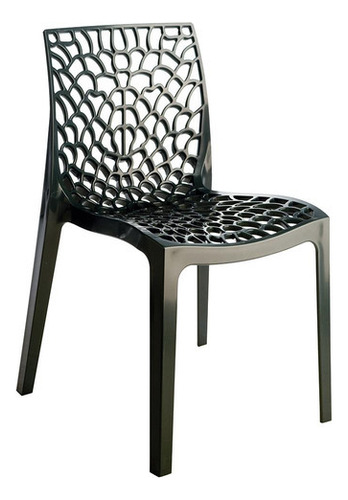 Cadeiras De Jardim/ Varanda Gruvyer, Cor Preto- Mageal Cor da estrutura da cadeira Preto Desenho do tecido Liso