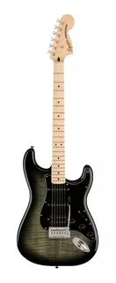 Guitarra eléctrica Squier by Fender Affinity Series Stratocaster FMT HSS de álamo black burst brillante con diapasón de arce