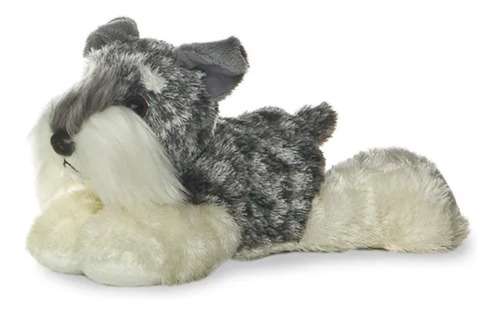 Peluches Aurora Mini Flopsie Perro Schnauzer Gris Cachorro