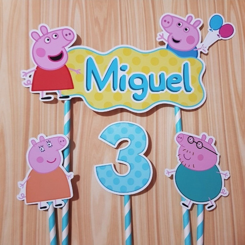 Toppers Cake Adorno Torta Cars Peppa Pig Pocoyó Toy Story