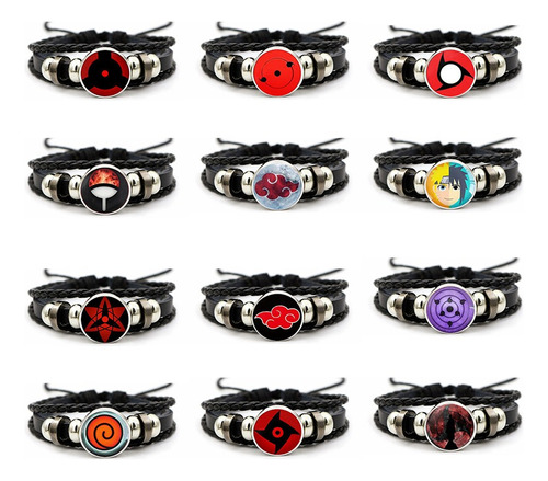 Pulsera Naruto Konoha Brazalete Sharingan Diseños Uchiha