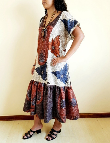 Imagem 4 de 6 de Vestido Feminino Tecido Longo Geni