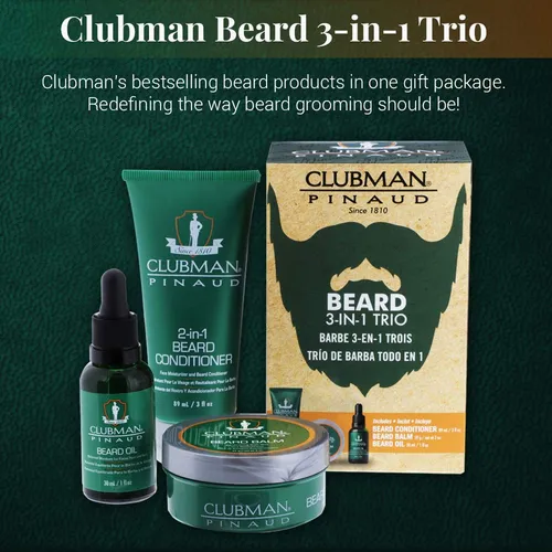 Clubman Pinaud Kit Para Barba, Incluye Acondicionador Para .