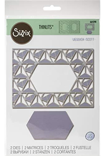 Thinlits Die Set 2 Pack Geo Lattice Frame By Jessica Sc...