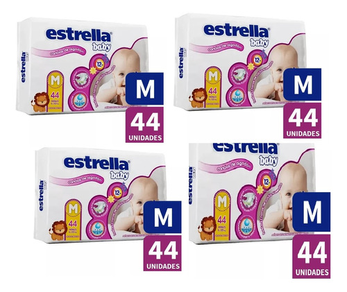 4 Pack Pañales Estrella Baby Hiperpack Todos Los Talles