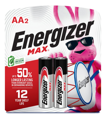 Pilas Energizer Max Alcalina Aa 2pk