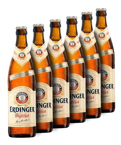 Cerveja Erdinger Tradicional Weissbier 500ml - Kit 6 Un.