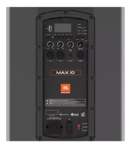 Kit Caixa De Som Jbl Max 10 Bluetooth Ativa 250w + Tripé Bag