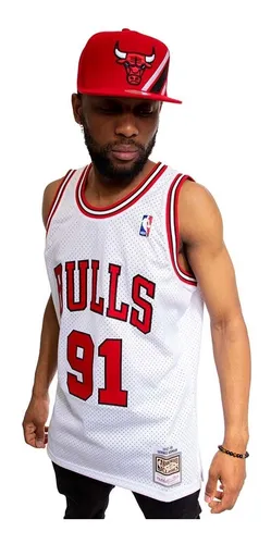 Jersey Mitchell & Ness Swingman Bulls 91 Rodman de Hombre