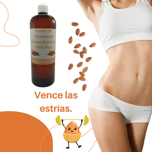 Aceite De Almendras Dulces Puro Calidad Cosmetico 1 Litro