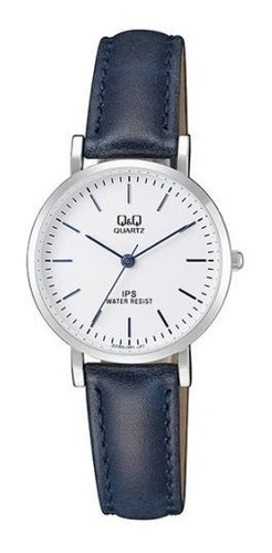 Reloj  Qyq Original  Pulso Cuero Casual Para Dama Plateado