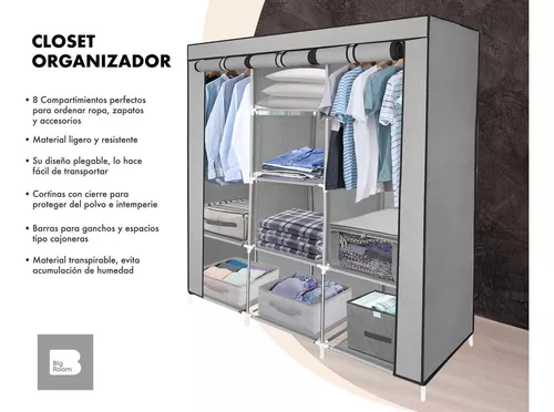 Organizador Closet Armario Portatil Con Forro Doble Desarmable