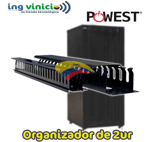 Organizador Horizontal Powest Para Rack 2ur 8.8x48.2x7cm