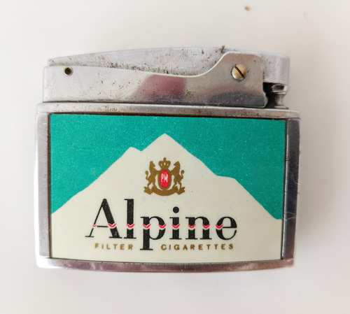 Antiguo Encendedor Ryan Publicidad Cigarrillos Alpine Leer (Usado)