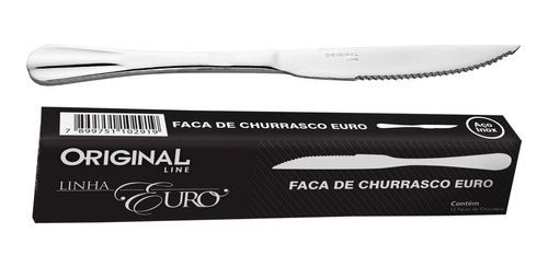 Faca Para Churrasco Linha Euro (kit Com 12 Unidades)