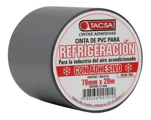 Cinta P/ Refrigeración Con Adhesivo Tacsa X20m Color X 10un Color Gris