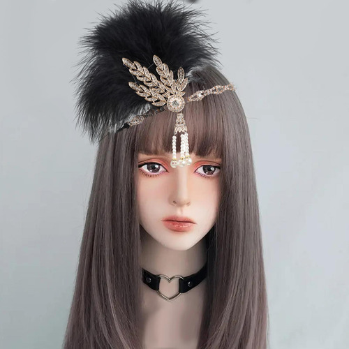 Tiara Melindrosa, Tiara De Penas, Headpiece Pena Preta