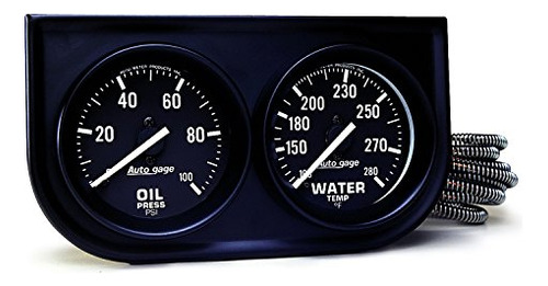 2392 Autogage Black Oil/water Gauge With Steel Console,...