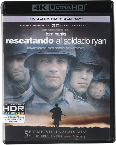 Rescatando Al Soldado Ryan Pelicula 4k Uhd + Bluray